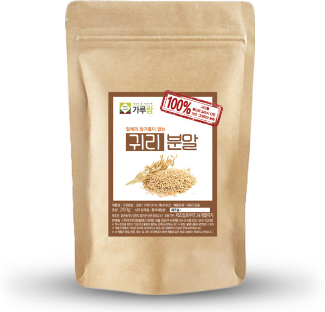가루랑 % 귀리 분말(생) 선식, 1개, 200g