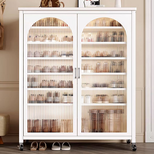 SeekFun 다용도 수납장 세라믹 상판 대용량 고하중 튼튼한 정리대 캐비넷 여닫이 다층 진열장 8단 1000mm 800mm, 화이트 8단