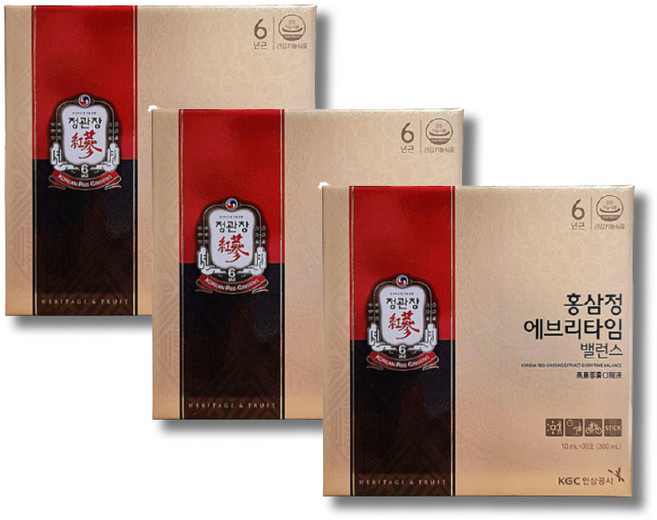 홍삼정 에브리타임 밸런스 10ml x 30포 3박스 3개월분