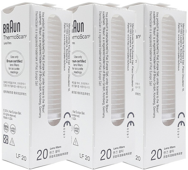 브라운 체온계 리필 필터 x 3개