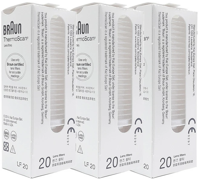 브라운 체온계 리필 필터 x 3개 - 쿠팡