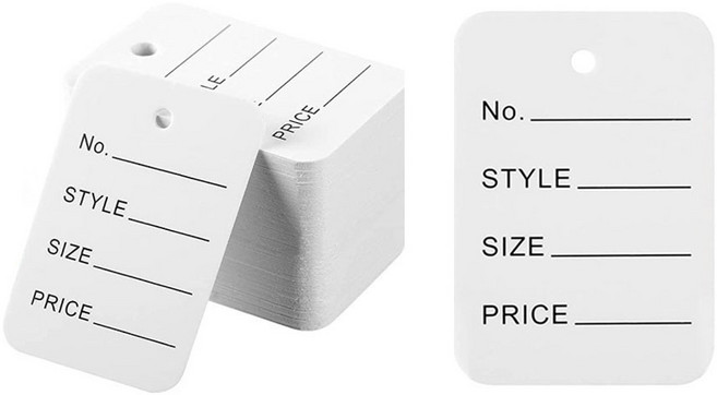 선진리빙 행택 의류 라벨택, 400매, 화이트