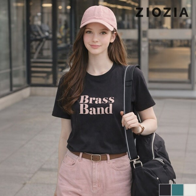 [지오지아] 여성 레터링 그래픽 반팔티 C (AFC2TR1101_C)