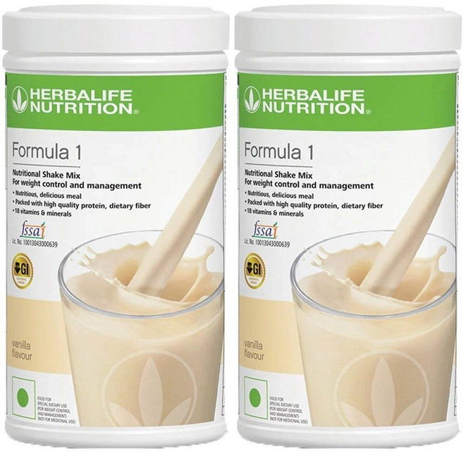허벌라이프 포뮬러 1 컴플리트 헬스 & 웰니스 뉴트리션 쉐이크 1000g 프리미엄 식사 대용 쉐이크, 2개입, 1개