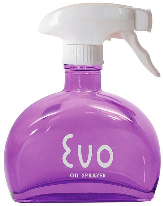 에보 유리 로스팅 올리브 그린 오일 그릴 베이킹 준비용 식초용 샐러드 프라이 식용유 6온스 에어 에어로졸 용량, White Nozzle, Purple