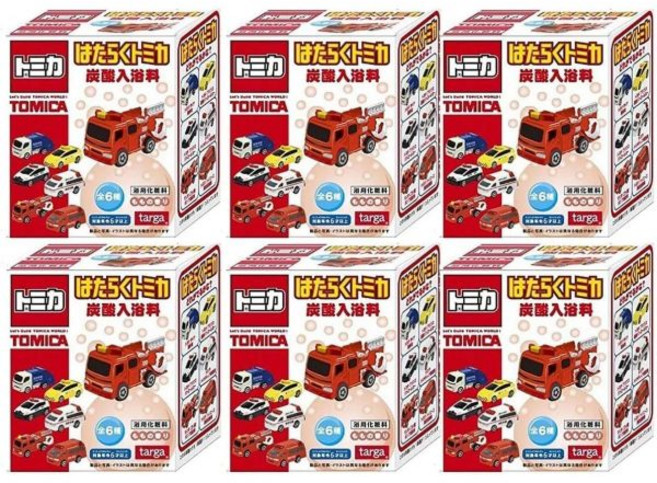 일본직배송 입욕제 6개 세트 일하는 토미카 탄산 입욕료 작은 증정 복숭아향기