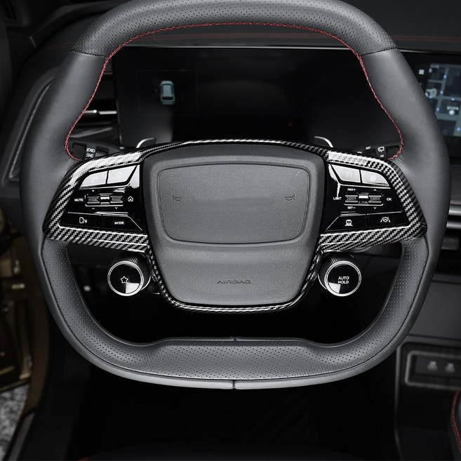 카스타 호환 무쏘 EV 악세사리 실내 튜닝 용품 핸들 포인트 몰딩 핸들프레임 커버, 핸들프레임 커버 [카본-무쏘EV], 기타