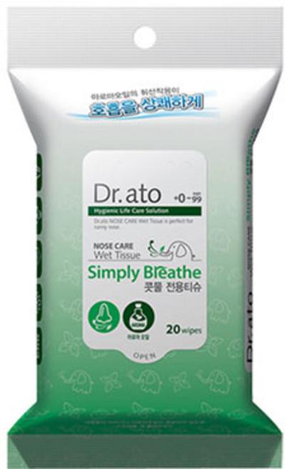 닥터아토 심플리 브리드 콧물전용티슈 휴대형, 60g, 20매, 6개