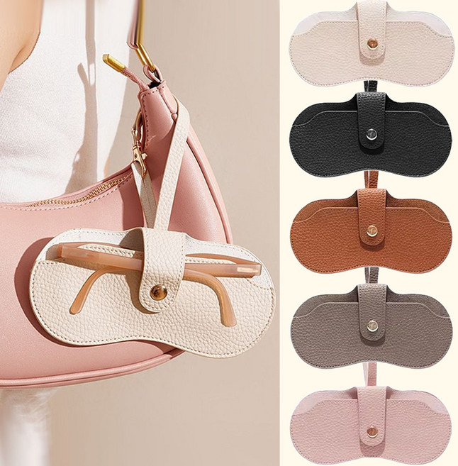 은꽃밴드 선글라스 가죽 케이스 안경 파우치 휴대용 스트랩