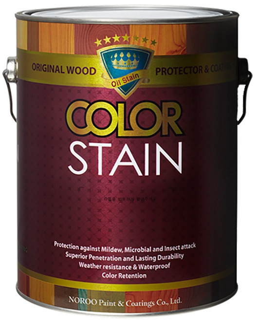 노루페인트 칼라스테인 오일스테인 3.5L 나무 목재 보호 투명 3.5L, 1개