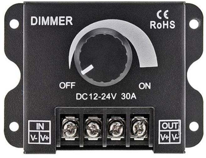 일렉클라우드 LED 디머 조광기 12V-24V 30A 조명 밝기조절 컨트롤러 스위치 Dimmer, 조광기30ABL03821, 1개