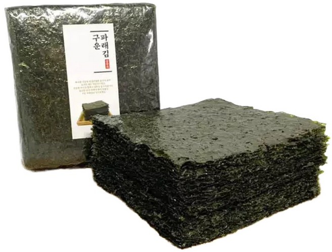 울돌목 무조미 두번 구운 파래김 100매 무조미바삭한김, 170g
