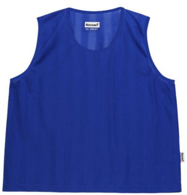 청소년 낫소 유소년용 스포츠 아동 축구 블루 팀조끼, 없음