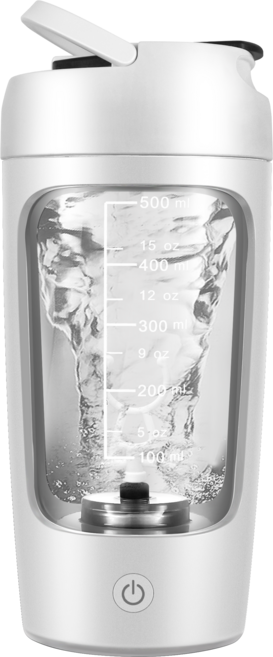 유아이 충전식 3세대 오토쉐이커 텀블러 650ml, 화이트