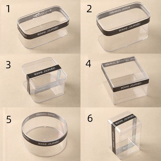 쿠키 상자 플라스틱 과자 스티커 10세트 포장, 1개, 박스 10세트+블랙 테이프 1롤