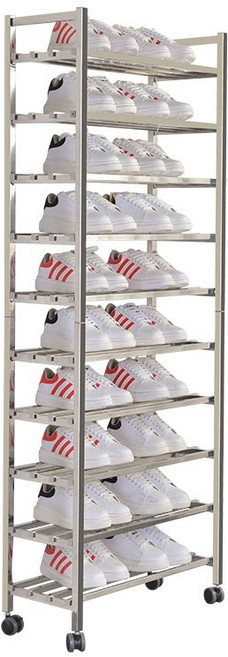 스텐 공장 슬림 헬스장 슬리퍼 신발장 간이 안전화, 1단, 98cm 30cm 145cm 8단