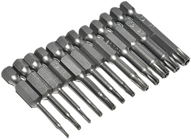 육각 별 드라이버 비트 12종세트 홀 별 비트, 1세트