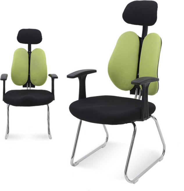 체어포커스 스쿨BW-FM 헤더형 고정의자 패브릭, 그린