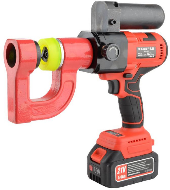 C형강 펀칭기 유압 철판 천공기 강철 타공기 앵글 타공, 5.0Ah 배터리 1개, 1개