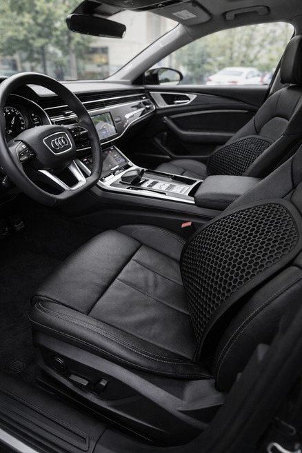 아이픽스 차량용 허리쿠션 TPE 메쉬 등받이 사무실 의자, 1개, 블랙