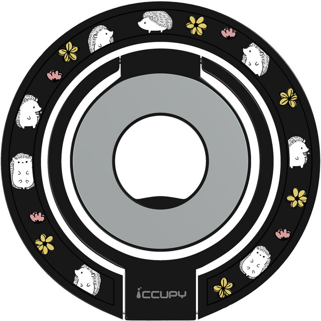 iCCUPY 磁吸手機支架, 布萊克黑-小刺蝟A, 1個