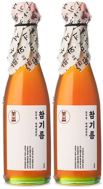 현대방앗간 저온압착 참기름, 2개, 300ml