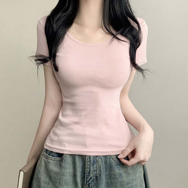 반팔티종결/제작/무려9컬러 슬림 베이직 무지 라운드넥 데일리 쫀쫀핏 코튼 반팔 티셔츠