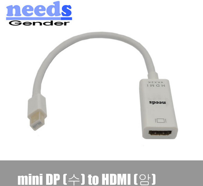 needs mini DP TO HDMI 컨버터 20Cm V1.2(NDG-mDPHD19), 1개, NDG-mDPHD19