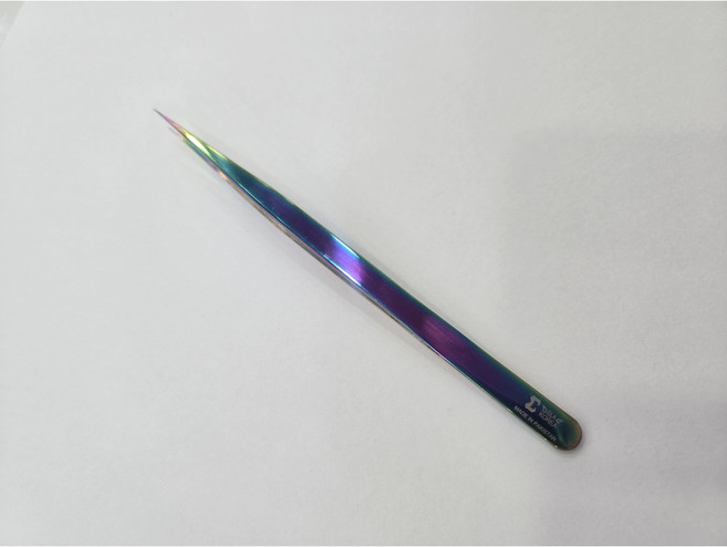 네일 속눈썹 레인보우 핀셋, 1개