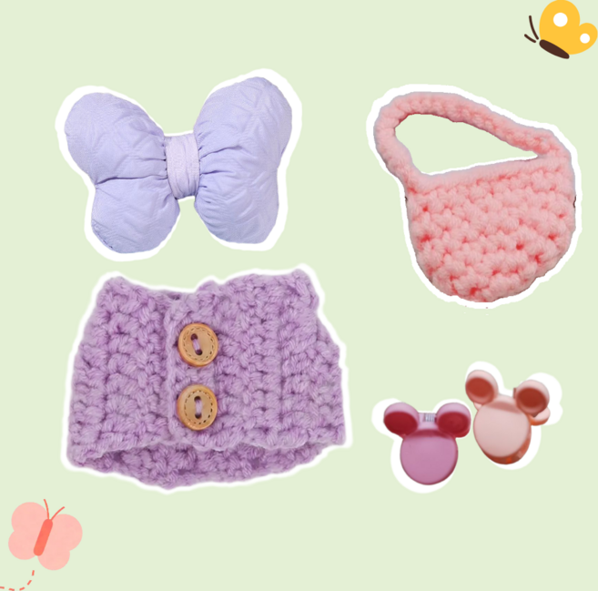 티니숲속 모루인형 꾸미기 10종 소품 코디 세트 인형 옷 입히기, 1개, 퍼플조끼