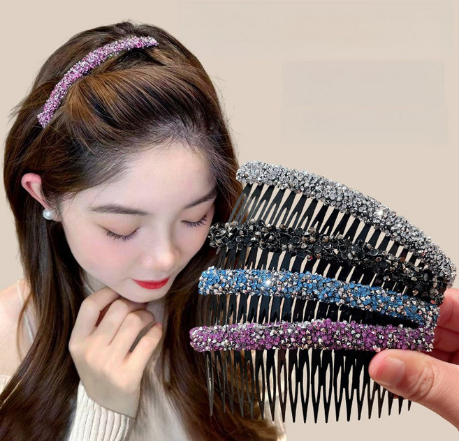 ZMBIRD 4종세트 반짝반짝 큐빅 올림머리 옆머리 빗살 헤어핀 N238