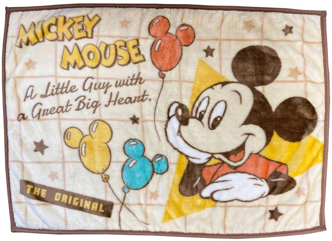 H70 W100cm 2245030400 丸眞 무릎 걸기 디즈니 미키 레트로 그리드 약 × 담요