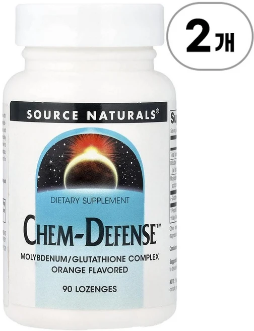 소스 내추럴스 켐-디펜스 오렌지맛 로젠지 Source Naturals Chem-Defense™ Orange 90정, 2개 - 쿠팡