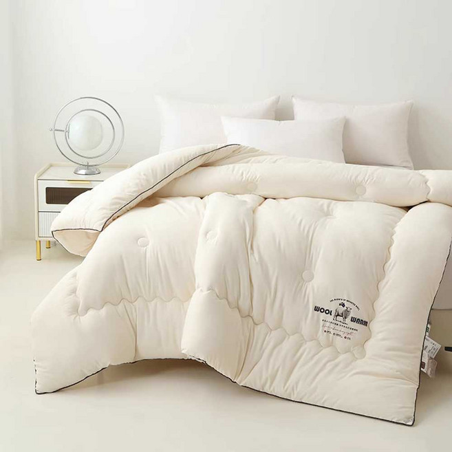 천연양모이불 포근한 겨울용 사계절 침구세트 호텔식 고급스러운 포근함 따뜻함, 호주 수입 양모 이불 - 핑크