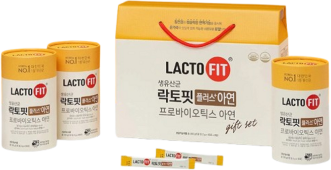 종근당건강 락토핏 플러스 아연 선물세트, 1박스, 60회분