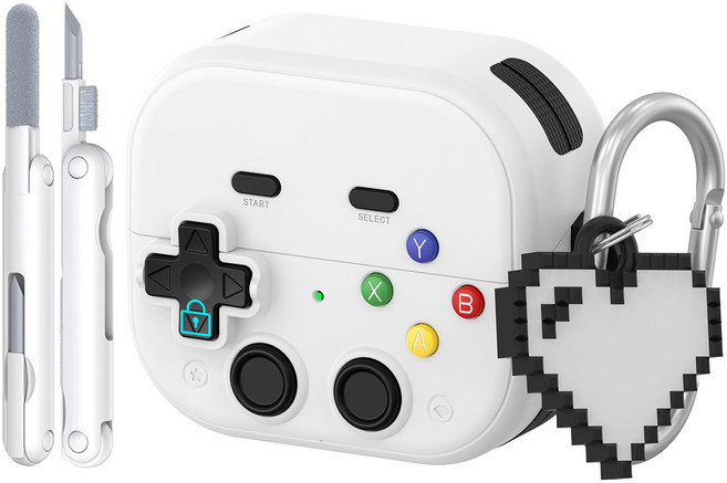 적용 갤럭시 버즈3 / 버즈3 프로 호환 케이스 분실방지 범퍼 하드 이어폰 케이스XBUDS3YJX88, 1개, 화이트, 갤럭시 버즈3 프로 / 버즈3 / 버즈3 FE