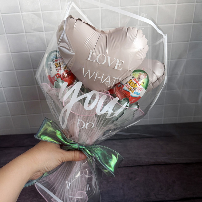 DIY 하트 풍선 꽃다발 만들기 키트, 핑크프로포즈킨더