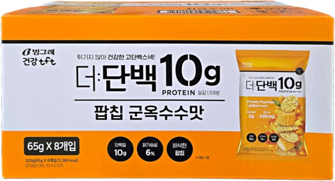 코스트코 빙그레 더단백 단백질칩 520g(65g x 8개입), 520g, 1개 - 쿠팡