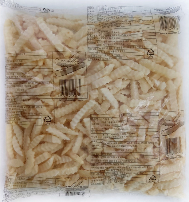 BKR 주름감자 크링클컷 2kg, 1개