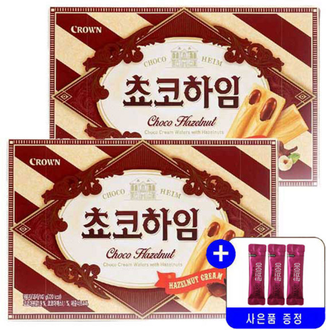 크라운제과 쵸코하임 142g 묶음행사+사은품 증정, 2개