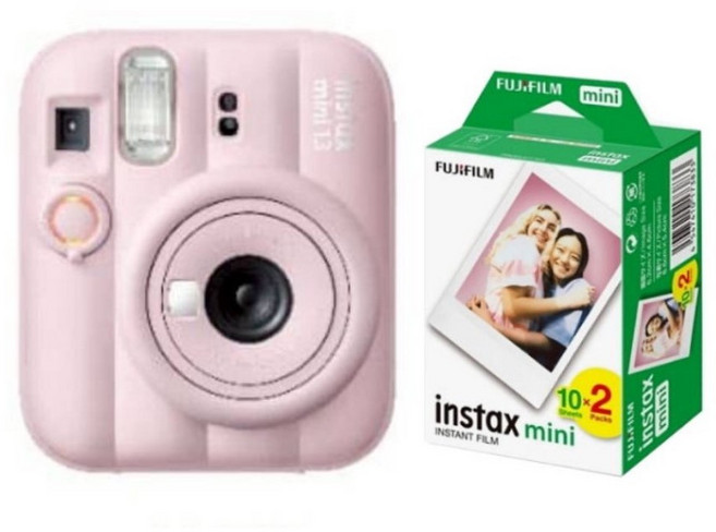 Fujifilm Instax mini 13 拍立得相機, 1個, mini13粉+20張底片