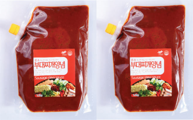 부대찌개 양념장 업소용 대용량, 2개, 1.2kg
