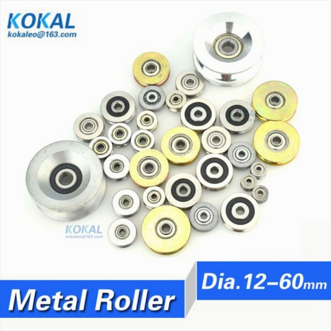 하이 퀄리티 U V 홈형 링 롤러 휠 금속 스틸 행어 가이드 트랙 레일 도르래 608 6000626