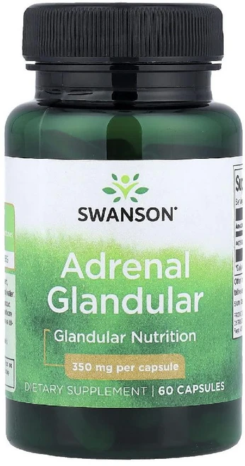 스완슨 아드레날 Adrenal Glandular 350mg 캡슐 60정, 1개, 1개 - 쿠팡