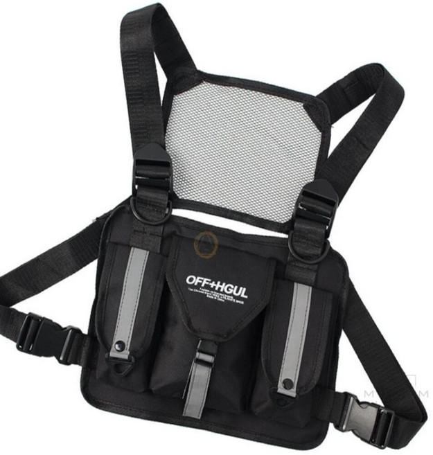 무담스토어 체스트백 반사블랙 여행용가방