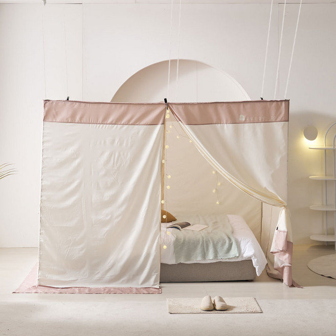 알뜨리 캐노피 사각 실내텐트 단품 난방 방한 보온 침대 실내 겨울 텐트 난방텐트