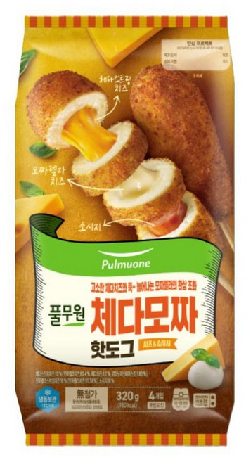 풀무원 체다모짜핫도그 320g 2개
