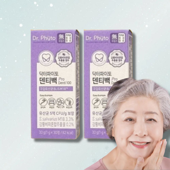 위드샵 닥터파이토 덴티백 pro 구상유산균m18, 30정, 2개