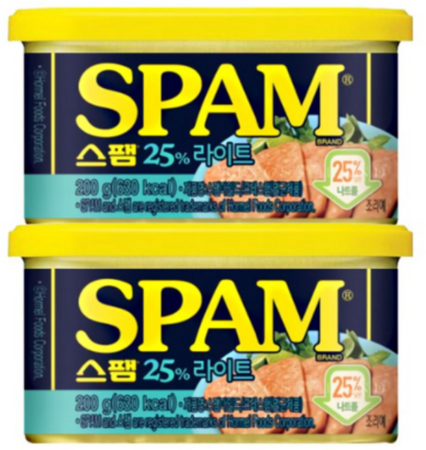 CJ 스팸 25%라이트 200g 마일드, 2개