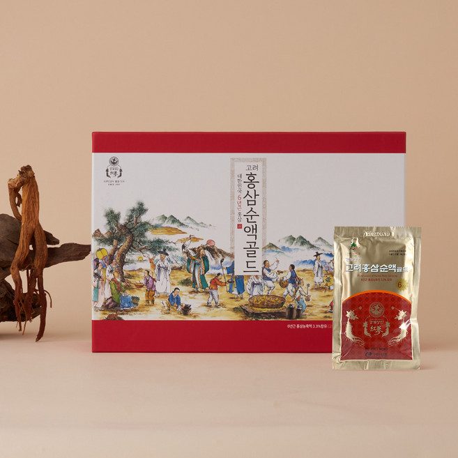 [강개상인 공식몰] 고려 홍삼 순액골드 (80ml 30포) 6년근 70일 자연건조 홍삼 농축액, 30개, 80ml